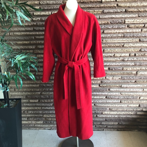 Anne Klein Jackets & Blazers - Anne Klein Vintage Red Camel Hair Trench Coat